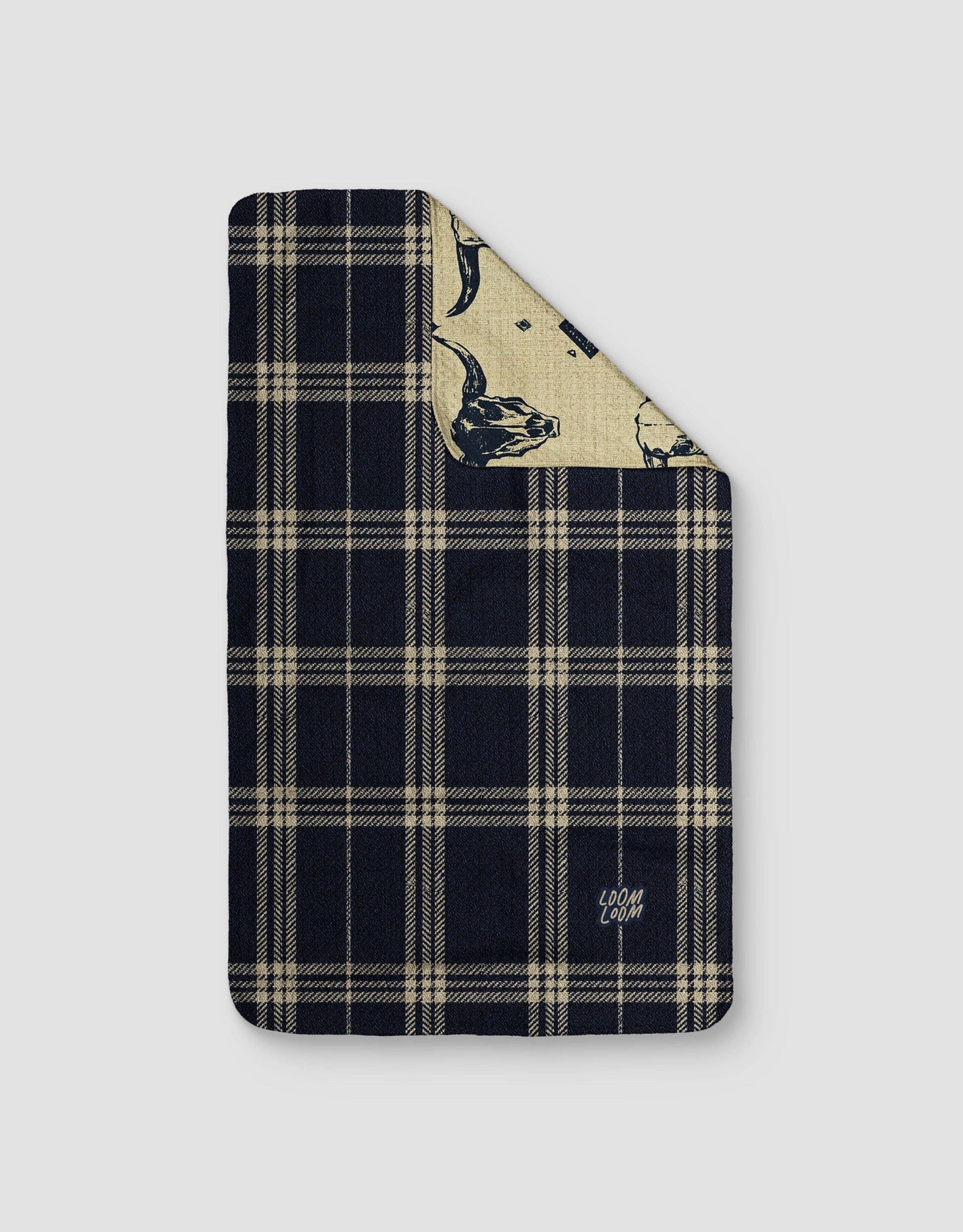 Bull Skull Plaid Reversible
