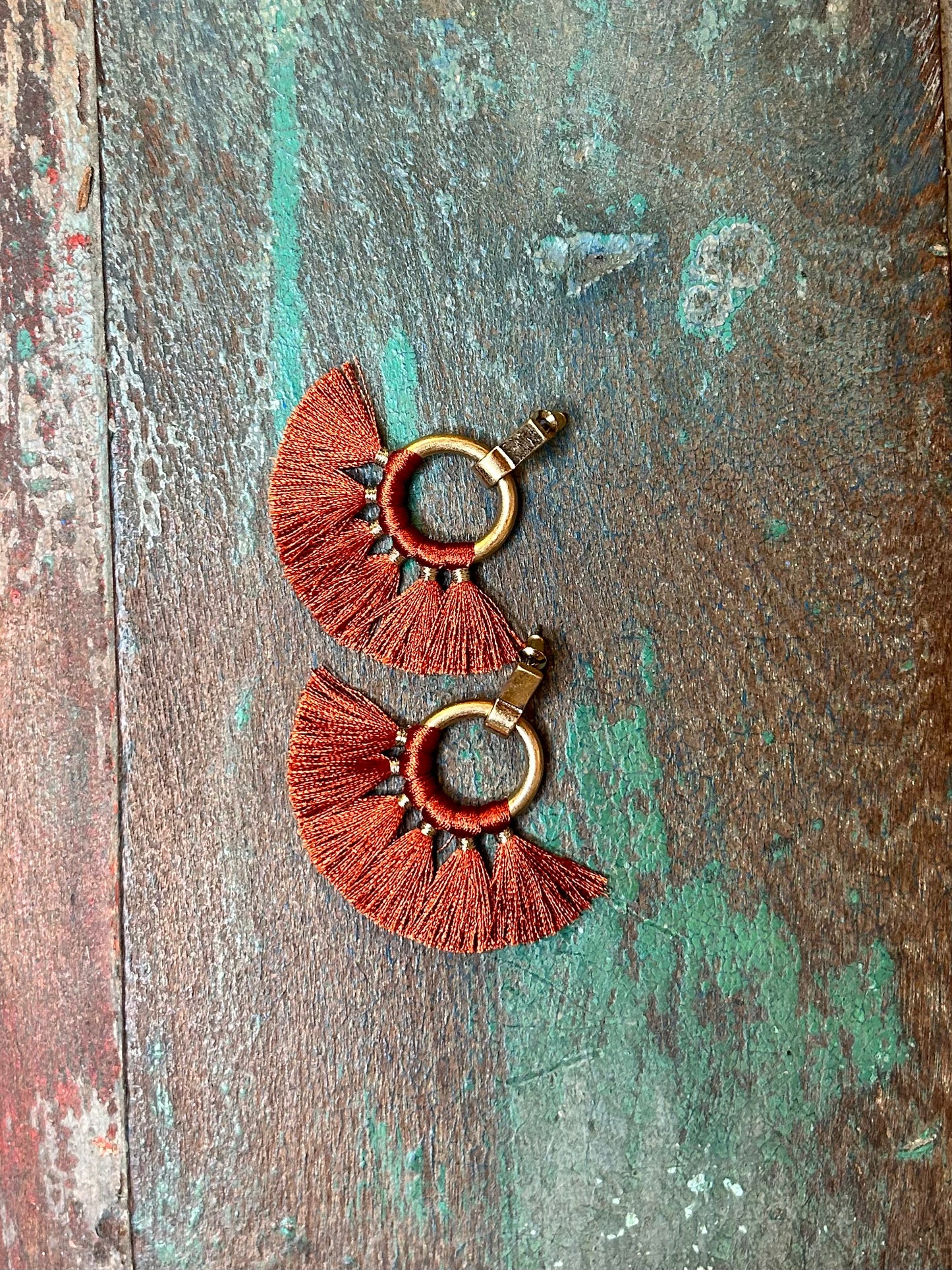 Gold and Rust Fan Tassel - Sweetwater Boutique