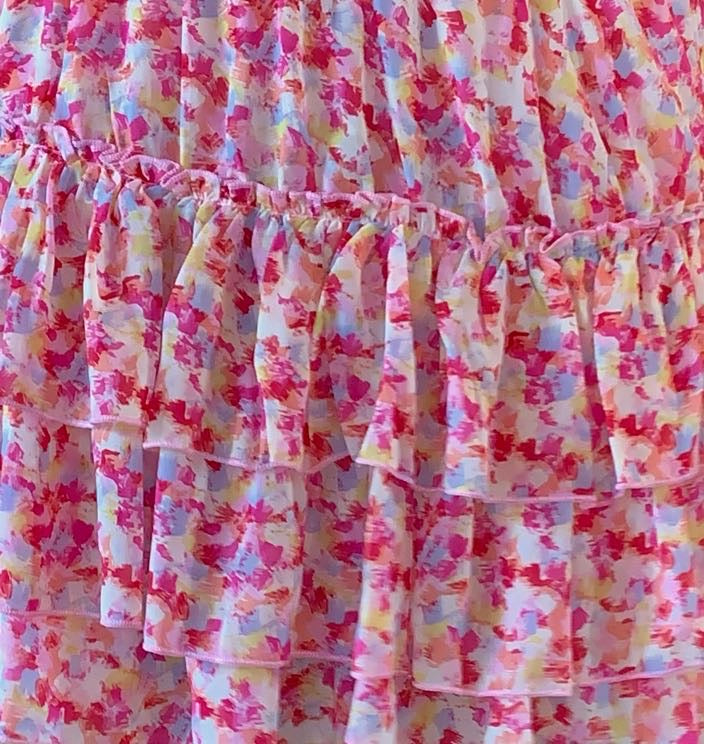 Pink Mix Ruffle Skirt - Sweetwater Boutique