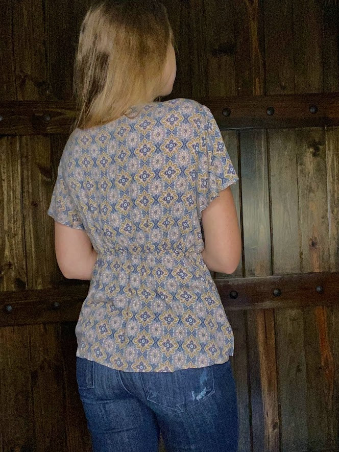 Medallion Blouse - Sweetwater Boutique