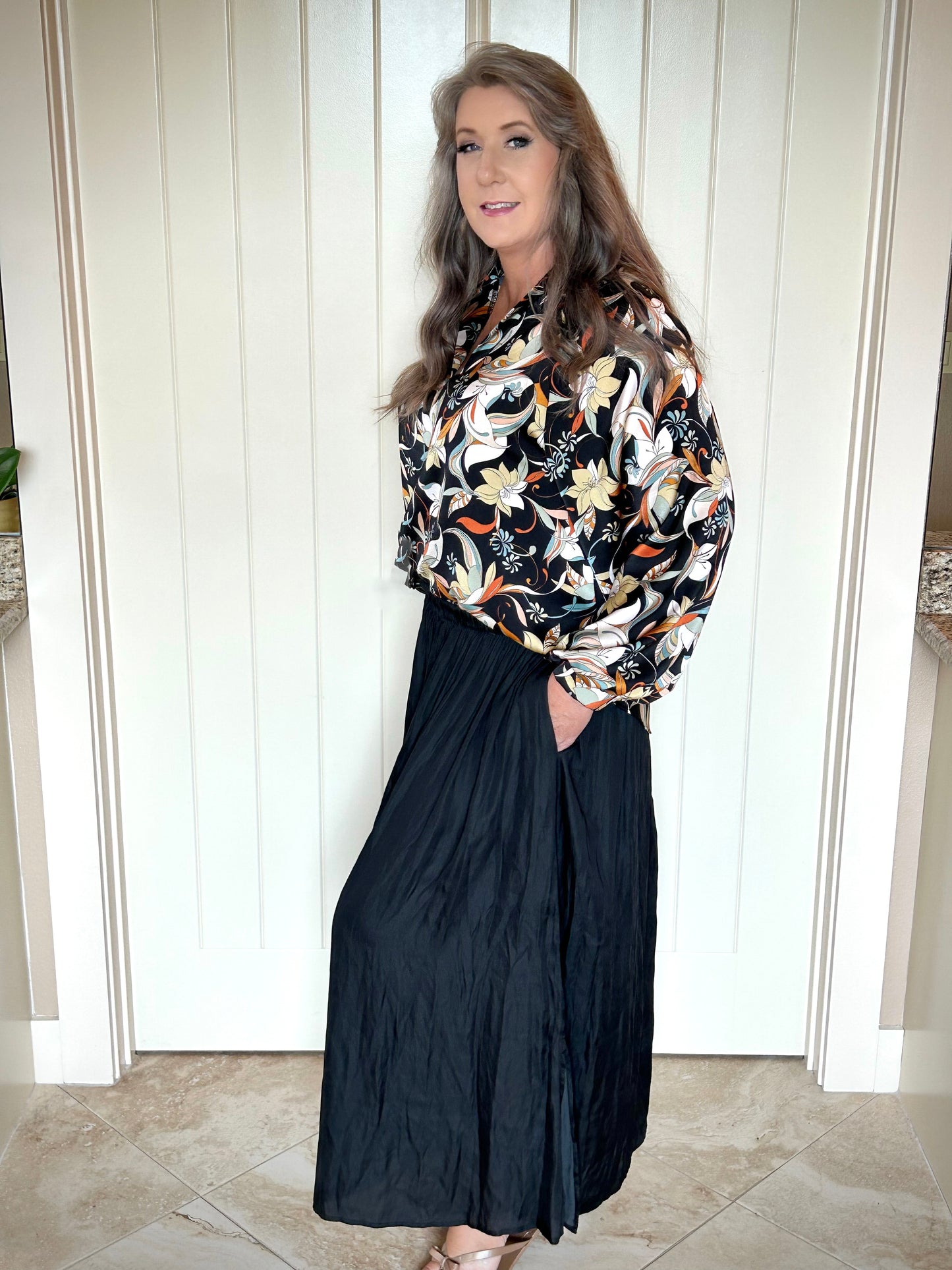 Liv Collared Floral Top - Sweetwater Boutique