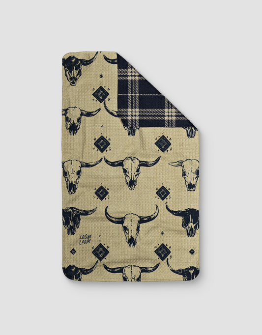 Bull Skull Plaid Reversible