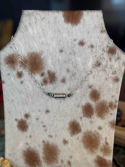 #002 Barrel Bead Chain Necklace