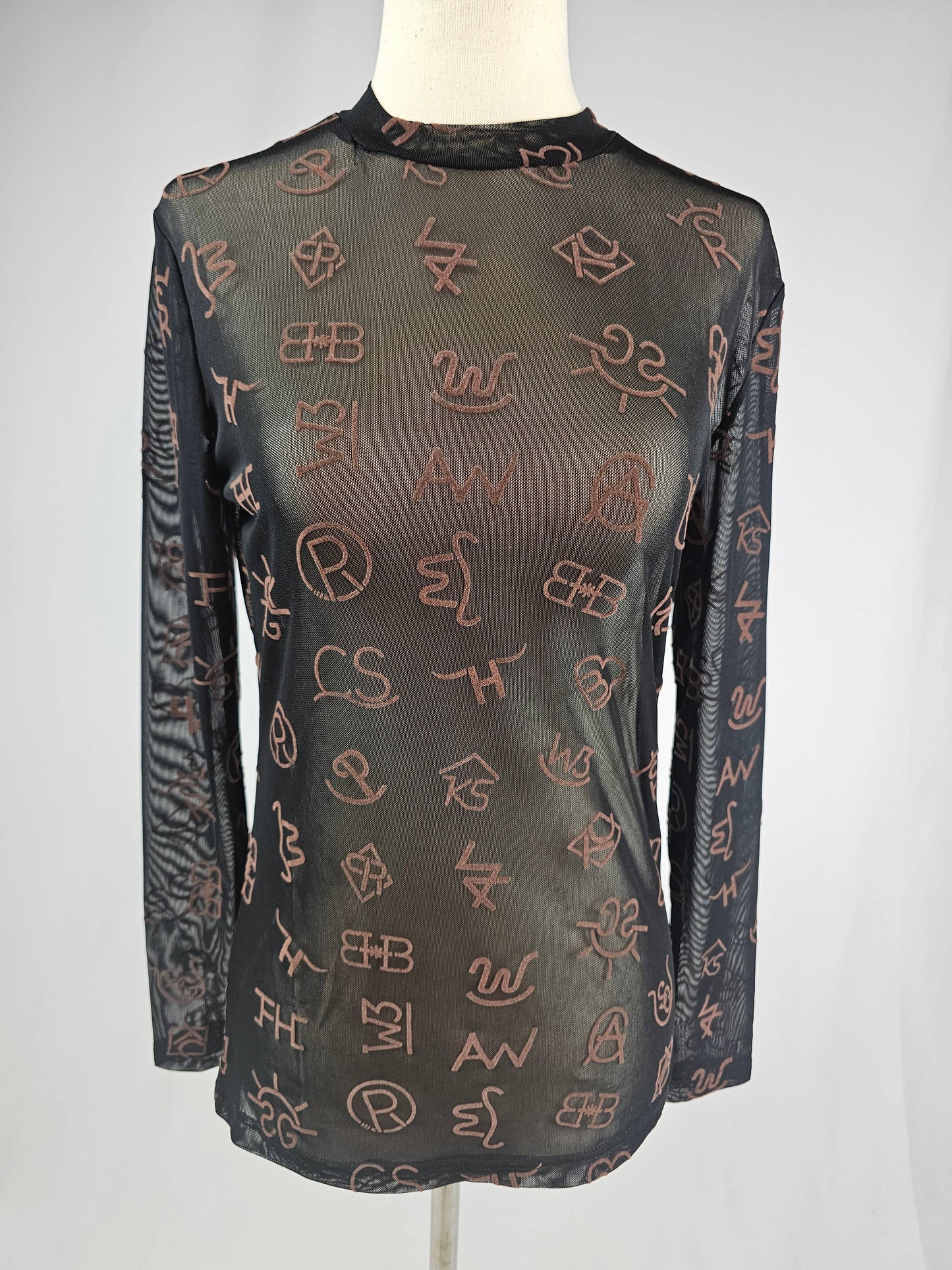 MK474 Branded 3D Print Mesh Top - Black