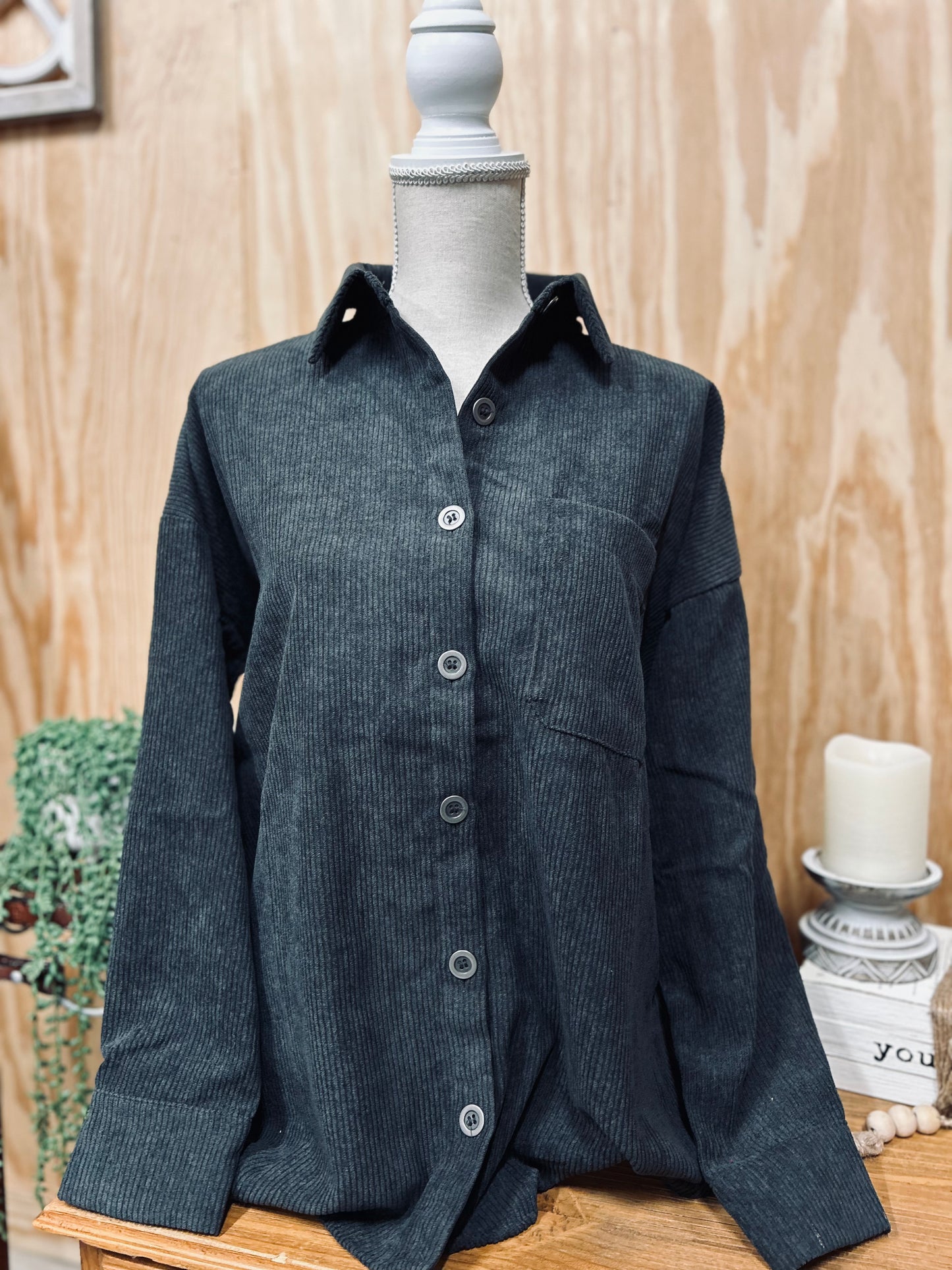 Corduroy Oversized Shacket - Sweetwater Boutique 