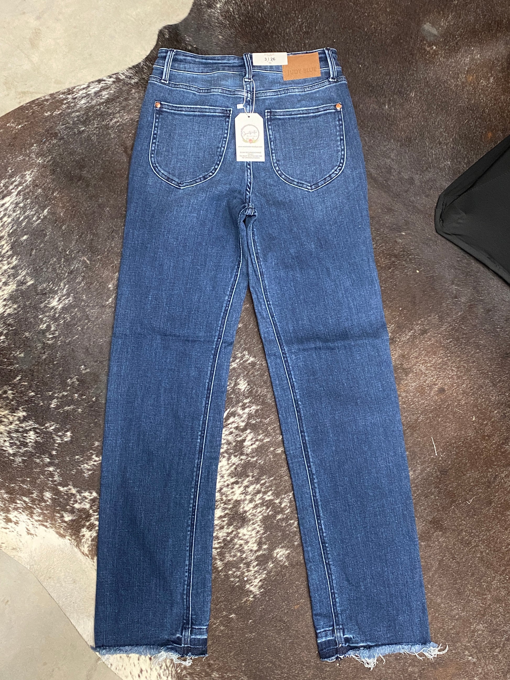 High-Waist Release Hem Straight - Sweetwater Boutique 