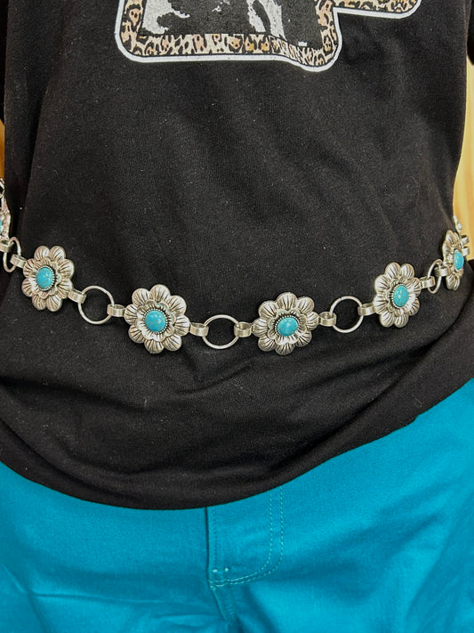 Floral Concho Belt - Sweetwater Boutique 