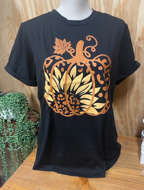 Pumpkin Sunflower Tee - Sweetwater Boutique 