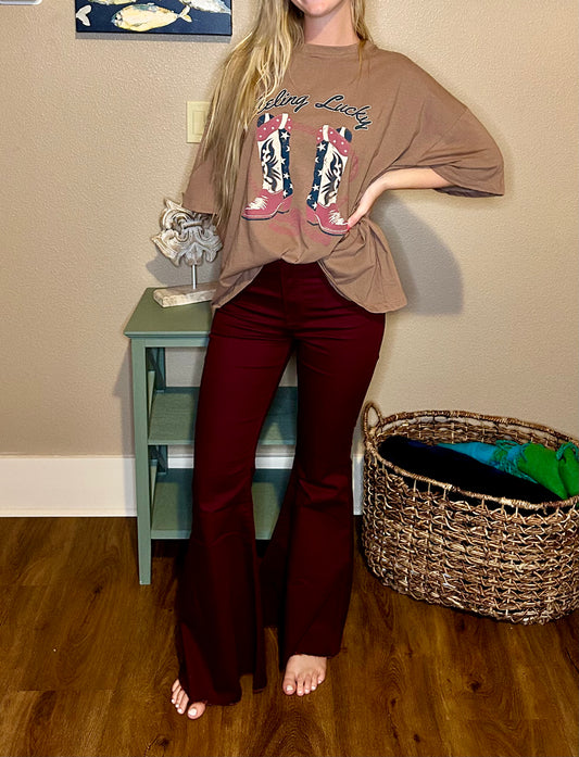 Oversized Cropped Tee - Sweetwater Boutique 
