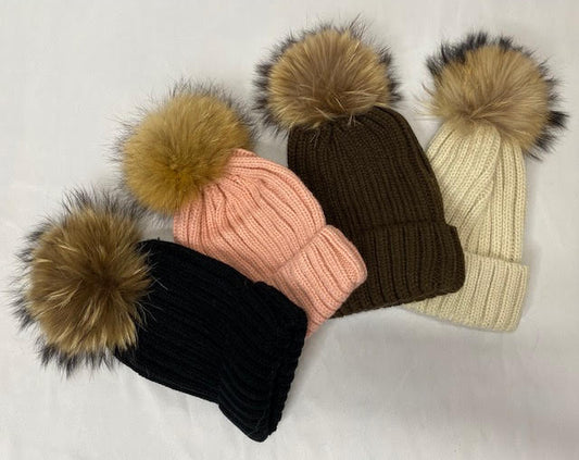 Beanie With The Fur - Sweetwater Boutique 
