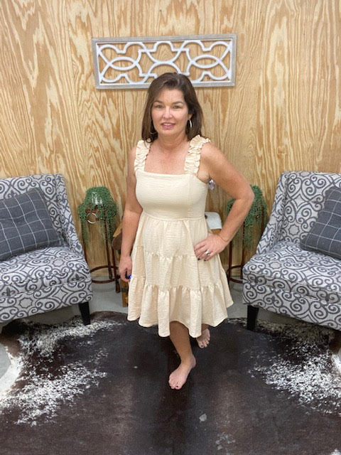 Taupe Country Dress - Sweetwater Boutique 
