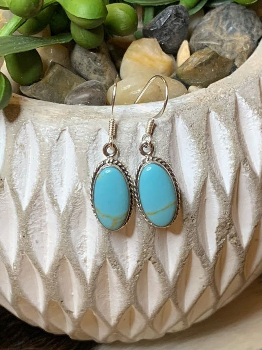 Ovals of Silver and Turquoise - Sweetwater Boutique 
