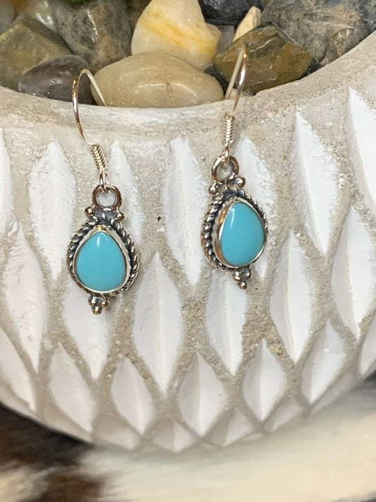 Silver Pearl Teardrop Hoops - Sweetwater Boutique 