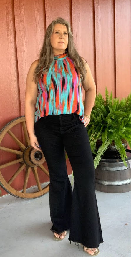 Super Flare Black Denim Pants - Sweetwater Boutique 